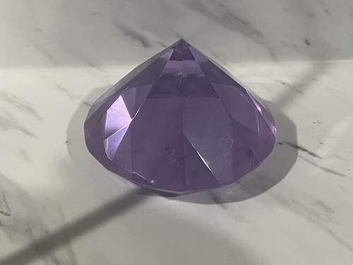 Lilac Crystal Diamond Paperweight - Picture 2 of 4