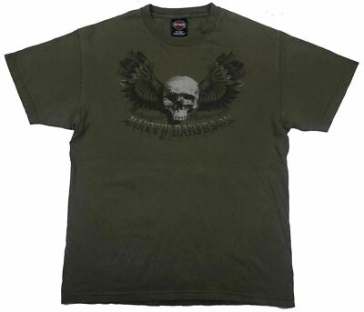 HARLEY DAVIDSON vintage t shirt MOTORCYCLES skull wings Phoenix Oregon LARGE