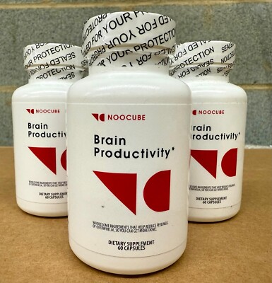(3 pack) Noocube Brain Productivity Pills, Cognitive & Memory, Premium Formula