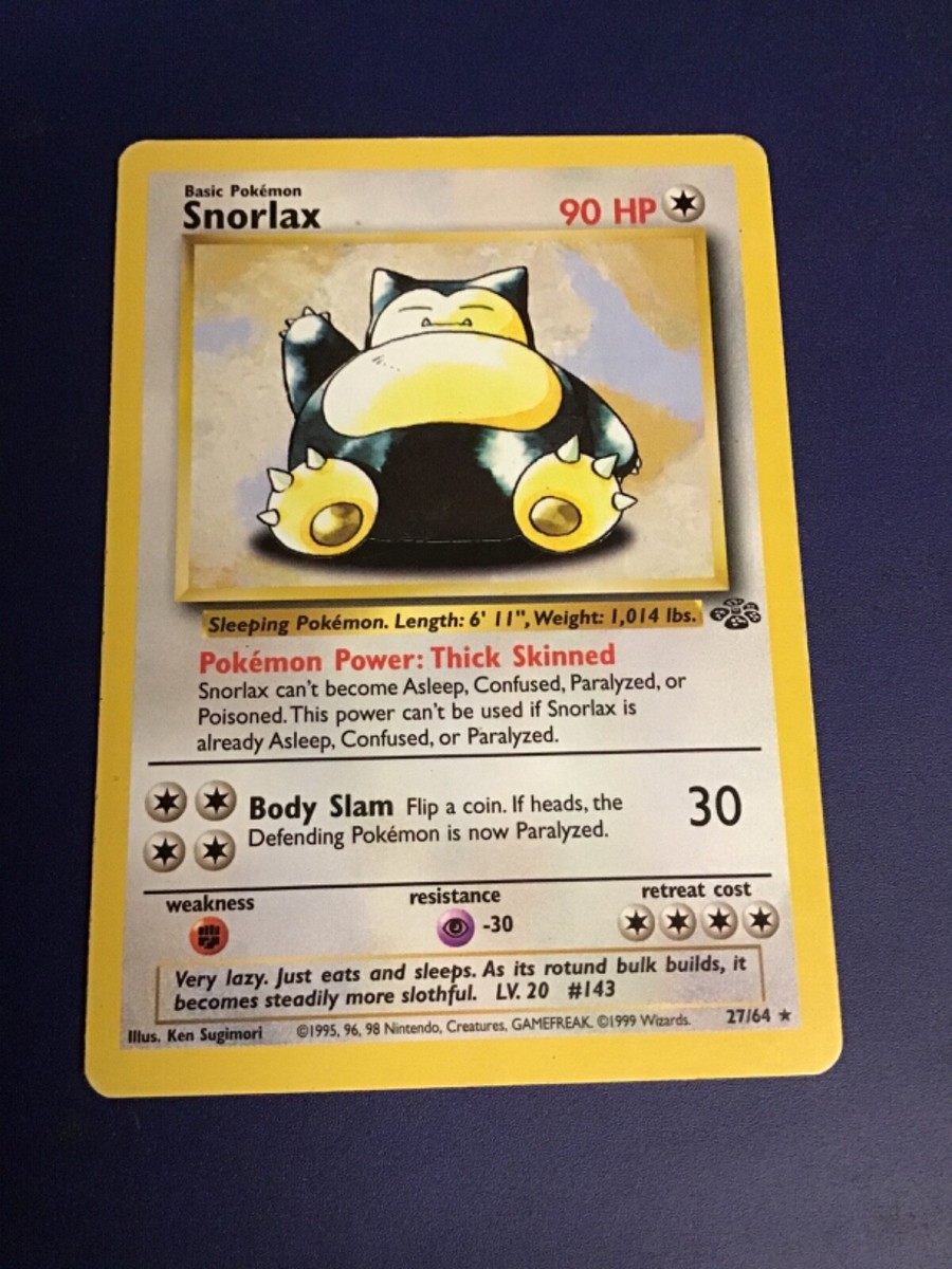 英語版初期　ポケモンカード　snorlax holo 1st Edition Snorlax [1st Edition] #27 Prices | Pokemon Jungle | Pokemon