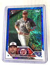 2023 Topps Update #US25- JAKE ALU Blue Foilboard SP Rookie RC Card #'d/999