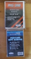 LOT 200 ULTRA PRO POSTCARD SOFT SLEEVES ULTRA CLEAR holds postcards  SAFE
