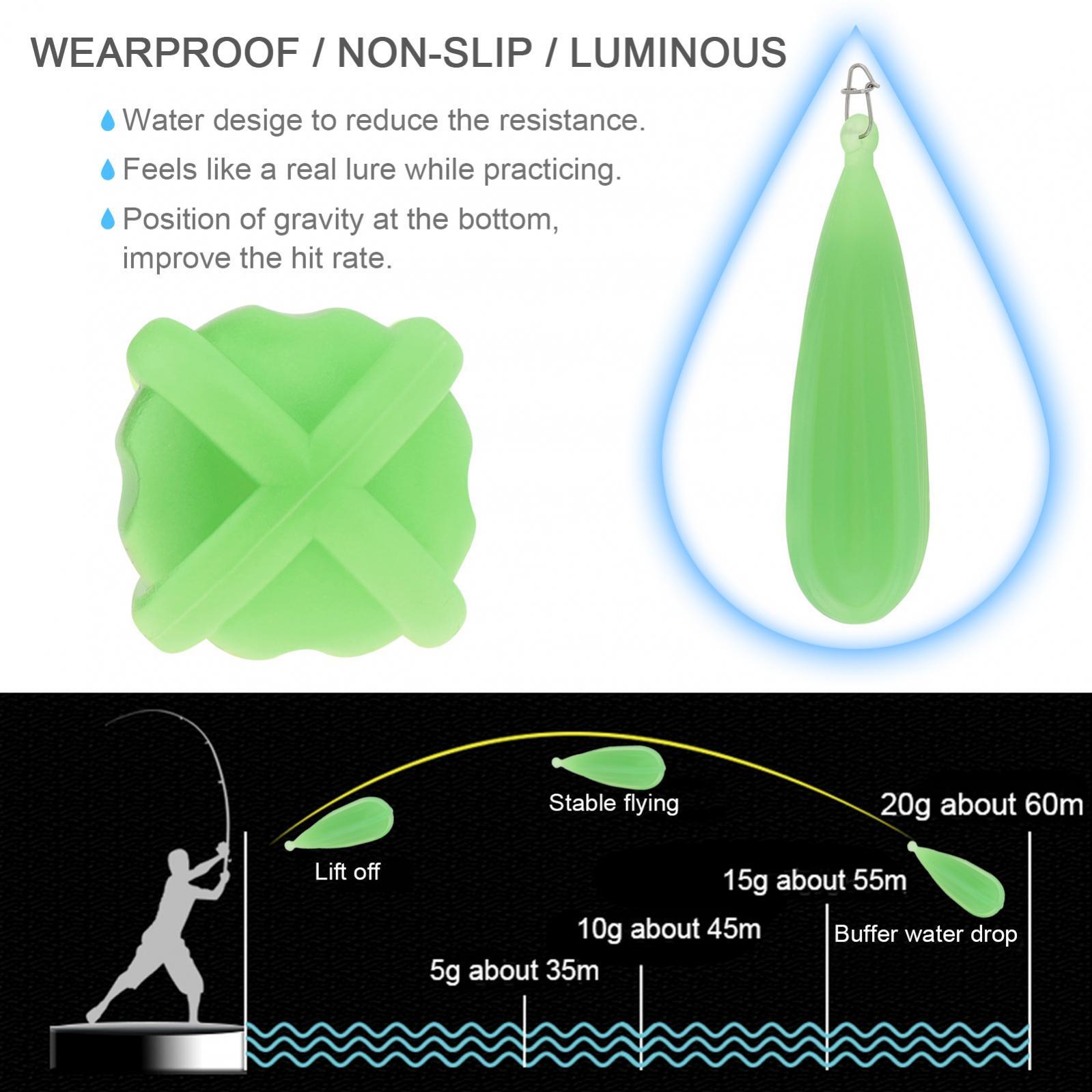 6pcs Mixed Size Fishing Practice Plugs Luminous Bait Casting Practice Plug 5-20g - Image 12