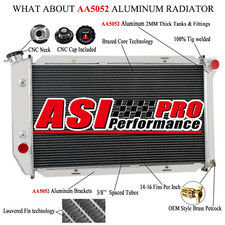 4 Rows Aluminum Radiator For 1972-1979 Ford Torino Thunderbird Mercury Cougar V8