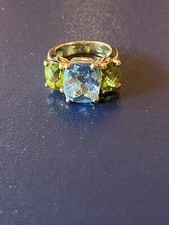 Aquamarine and Peridot Ring