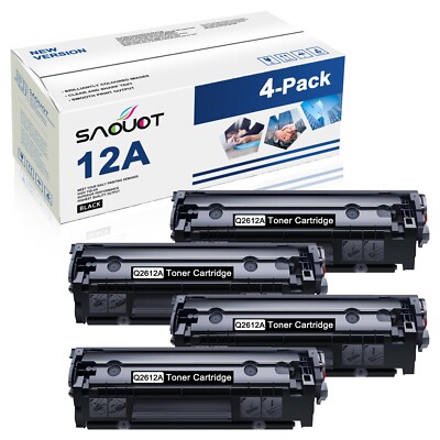 12A Q2612A Toner Cartridge Replacement for HP 4PK 12A M1319F MFP 1020 1022