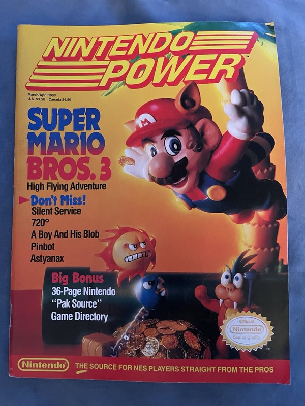 Nintendo Power Magazine March/April 1990 Super Mario Bros 3