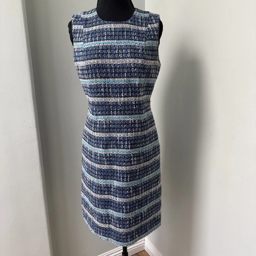 Abito tubino in tweed misto cotone Tory Burch $495 taglia 6