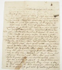 CIVIL WAR STONEWALL JACKSON INVADES MARYLAND  LETTER TO 115TH NY SOLDIER