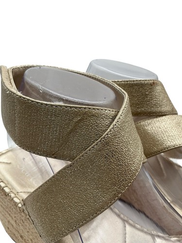 Franco Sarto L-Carezza Gold Espadrilles Size 8.5 Retail $99 - Zdjęcie 11 z 12