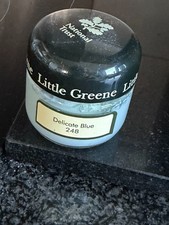 LITTLE GREENE sample pot of paint in Delicate Blue 248 - partially used