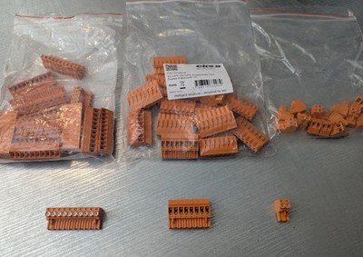 45 x WEIDMULLER TERM BLOCK PLUG 2POS, 8POS, 10POS STR 5.08MM Klemmenblöcke
