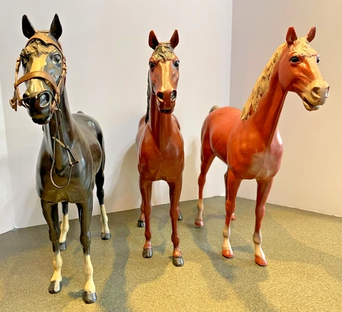 1960'S MARX JOHNNY WEST Vintage 3 Horses Bundle
