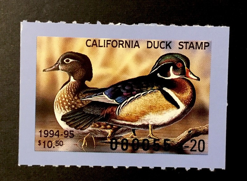 CALIFORNIA STATE DUCK  -  SCOTT# 25  -   MINT NEVER HINGED   -   SCV:  $15.00