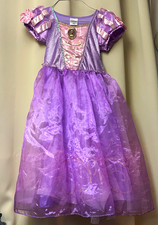 Disney Rapunzel Princess Dress Costume S 5/6 Purple Pink Glitter Sequins