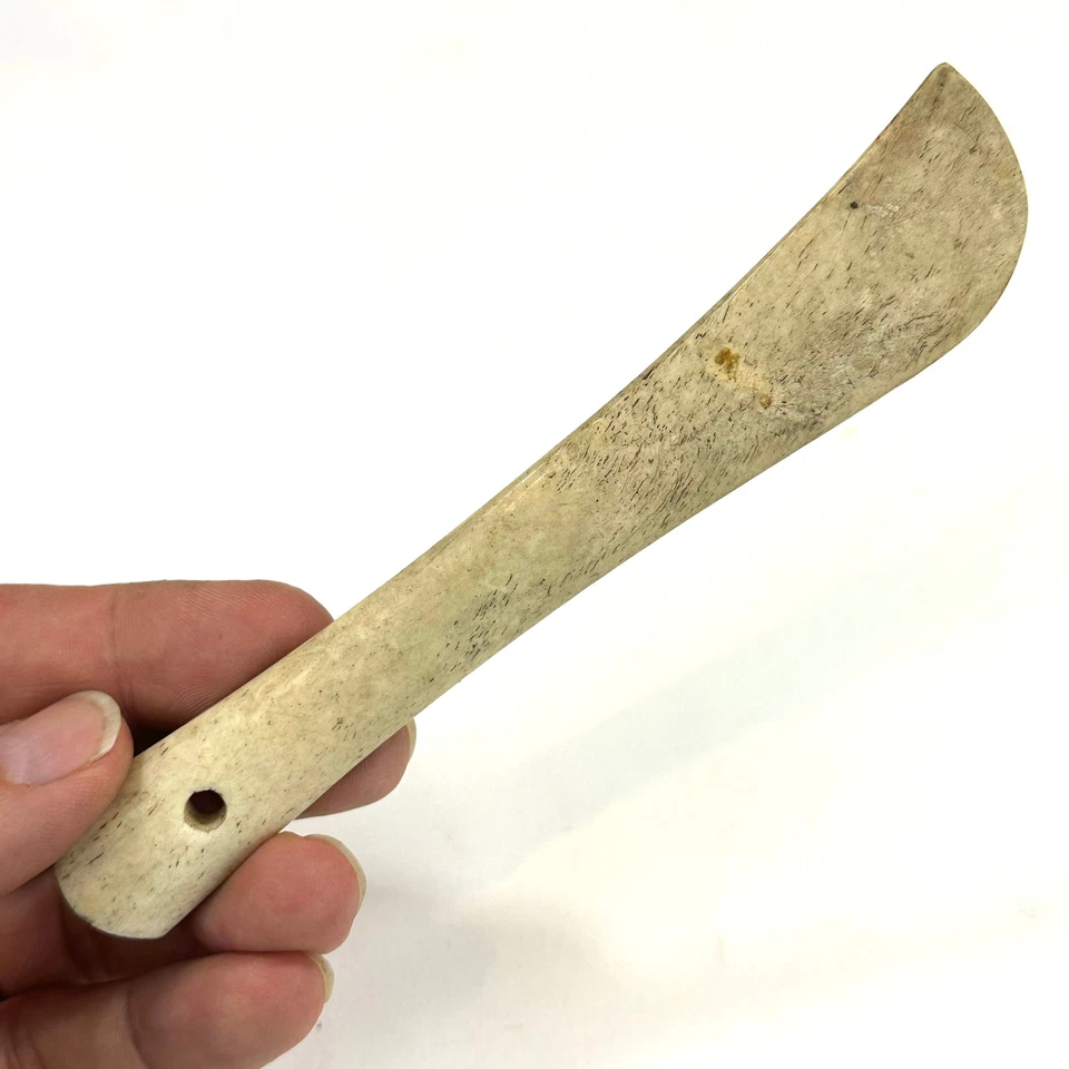 Antigua herramienta japonesa de tela Hera desplazamiento pliegue marca costura 4,75" Foto 4 de 4