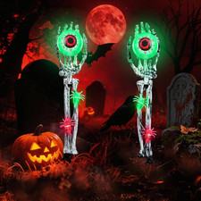 Halloween Decorations Outdoor, 2 Pack Halloween Skeleton Hands Decorations