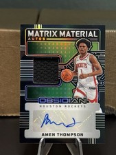 2024-25 Panini Obsidian - Amen Thompson Patch Auto /49 Matrix Material (AU, MEM)