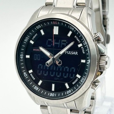 Seiko Pulsar N021-X008 Ana-Digi Quartz Men's Watch New Battery