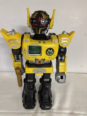 Vintage Hap-P-Kid 1996 Wang Kwong Robot Super Fighter 15'' Space Toy Yellow