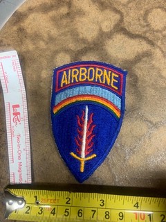 US Army Airborne Command Blue Yellow Patch Peace Allied Nations Cold War Justice