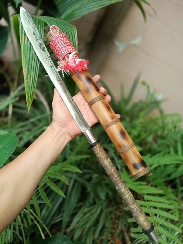 Handmade Thai-Machete Nessmuk Garden knife 14.1” Plow disc steel forged, Bamboo