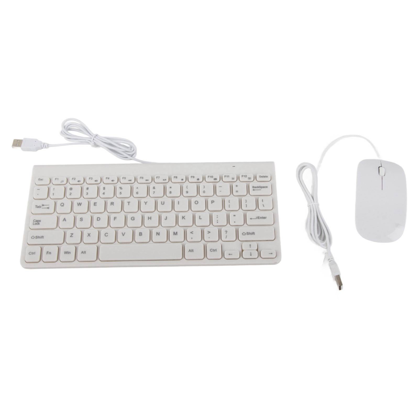 Ultra Thin USB Wired Keyboard Mouse Combo Set For PC Laptop