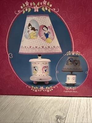 Disney Princess Lamp With Nightlight Base No Shade Early 2000 s READ Description