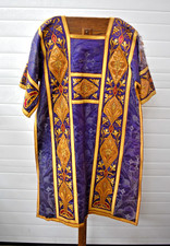 Older Purple Dalmatic, Fully Embroidered, Used (CU996) chalice co.