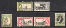 Jamaica Stamp Scott #153, 154, 155-158, Queen, Lot of 6, OG, MLH, SCV$2.45