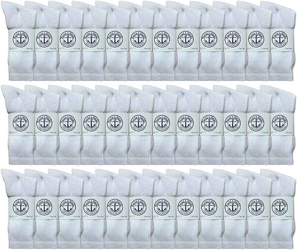 36 PK Mens Wholesale Bulk Cotton Socks, Athletic Sport Socks Shoe 8-12 (White)
Opens in a new window