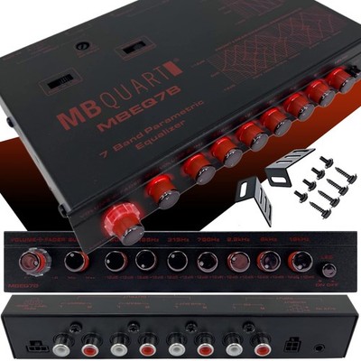 MB Quart MBEQ7B 7Band 9 Volts 1/2 DIN PreAmp Car Audio Graphic Equalizer with...