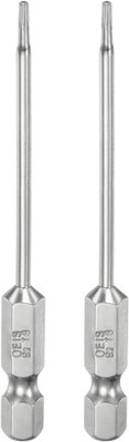 2 Stück T6 Torx Bit Set 1/4'' Sechskantschaft 75mm lang S2-Stahl Magnetische Bits