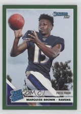 2019 Panini Donruss Rated Rookie Press Proof Green Marquise Brown #312 0c9l