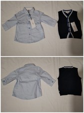 ENSEMBLE 2 PIÈCES HUGO BOSS GARÇON GILET ET CHEMISE BEBE GARÇON 9 MOIS NEUF