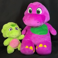 Fisher-Price Barney s World Plush Lot - 26" Jumbo Barney 12" Baby Bop Bundle