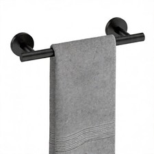 USHOWER 9" Hand Towel Bar Matte Black SUS304 Stainless Steel Wall Mounted 11"