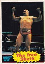 Iron Sheik 1986 Scanlens WWF Card #2 WWE RARE Australian Release Wrestling Stars