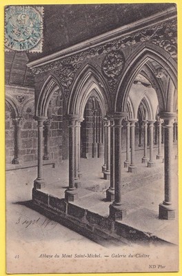 CPA MONT St MICHEL geschrieben 1905 von seiner Tochter an Frau Barbe CHENAL de LÉPOMME