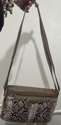 BRIGHTON PRETTY TOUGH Collection JAGGER   PYTHON MG  Organizer CROSSBODY Bag  