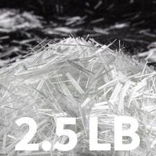 Fiberglass for Concrete, 3/4" Length,2.5 Lb, AR-Glass Chopped 2.5LB, white 