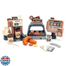 Pretend Role Play Toy Coffee Shop for Boys and Girls with Coffee