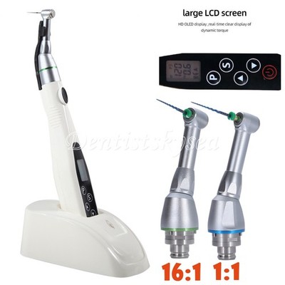Dental Wireless LED Endo Motor Contra Angle Handpiece 1:1/16:1 Replacement Head