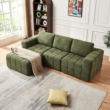 3/4 Seater Modular Sectional Sofa, Oversized L-shaped Left/Right Lounge Sofas
