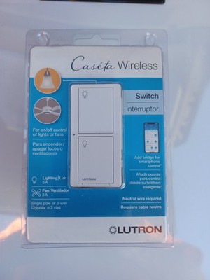 Lutron Caseta Wireless Switch (PD-5ANS-WH-R) White  7849/OB