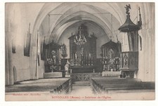 Old postcard 55 (red) - BOVIOLLES: INTERIOR OF THE CHURCH (MEUSE) WRITTEN in 1912