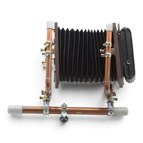 Hand-Built Large Format Camera Made Of Brass, One-Of-A-Kind