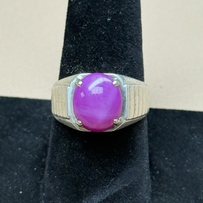 Stern Rubin Lab Created Ring 925 Sterling Silber Gr. 9