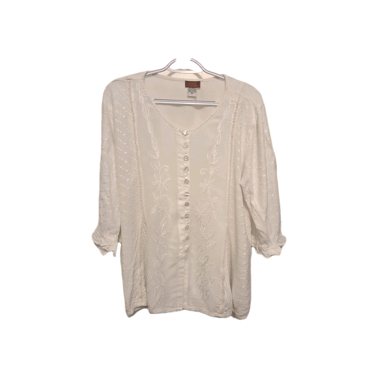 SCULLY EMBROIDERED BUTTON DOWN FRONT WESTERN ROMA… - image 3