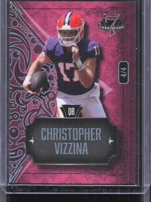 2023 Wild Card 7 Card Studs Football Promo -Foil Pink Christopher Vizzina /4